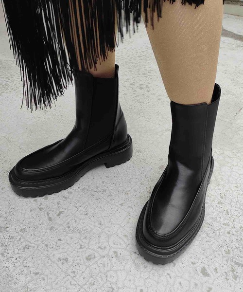 Casselini(キャセリーニ)の「Casselini(キャセリーニ)モカサイドゴアブーツ(ブーツ・レディース・ブラック/シルバー/アイボリー・S/M/L)」の13枚目の写真