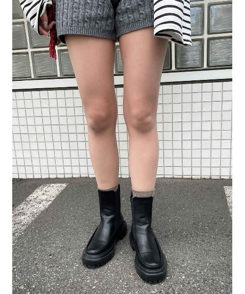 Casselini(キャセリーニ)の「Casselini(キャセリーニ)モカサイドゴアブーツ(ブーツ・レディース・ブラック/シルバー/アイボリー・S/M/L)」の19枚目の写真