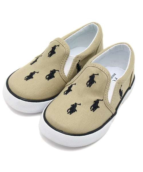 styles(スタイルス)の「ベビー キッズ ポロ ラルフローレン スリッポン POLO BAL HARBOUR REPEAT(スニーカー・キッズ・ホワイト/カーキ/ピンク/ブルー/ネイビー/B/A・11cm/13cm/14cm/12cm/16cm/15cm)」の3枚目の写真