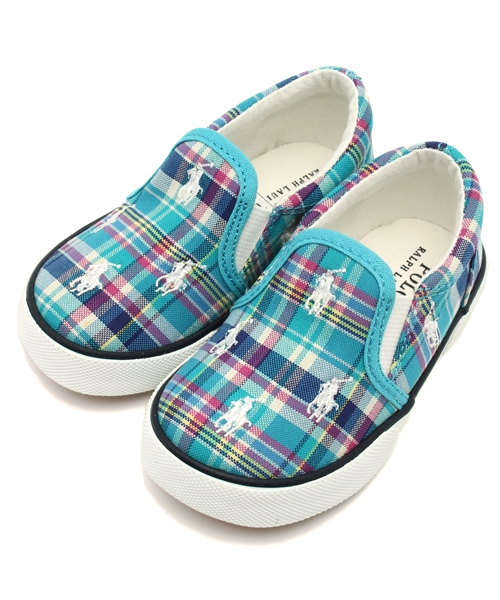 styles(スタイルス)の「ベビー キッズ ポロ ラルフローレン スリッポン POLO BAL HARBOUR REPEAT(スニーカー・キッズ・ホワイト/カーキ/ピンク/ブルー/ネイビー/B/A・11cm/13cm/14cm/12cm/16cm/15cm)」の5枚目の写真