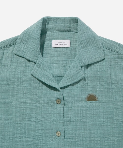 Saturdays NYC(サタデーズ ニューヨークシティ )の「Dani Cotton Gauze Shirt(シャツ/ブラウス・レディース・グリーン/クリーム/キナリ・X-SMALL/S/L/M)」の4枚目の写真