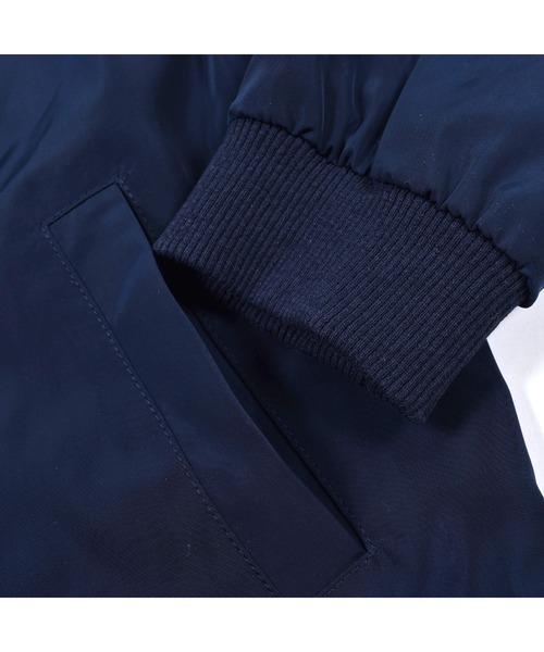 BeBe（ベベ）の「BeBe/マットタフタバックロゴブルゾン(90~150cm)（ブルゾン・キッズ・ネイビー/ベージュ・130/140/120/110/150/90/100）」の15枚目の写真