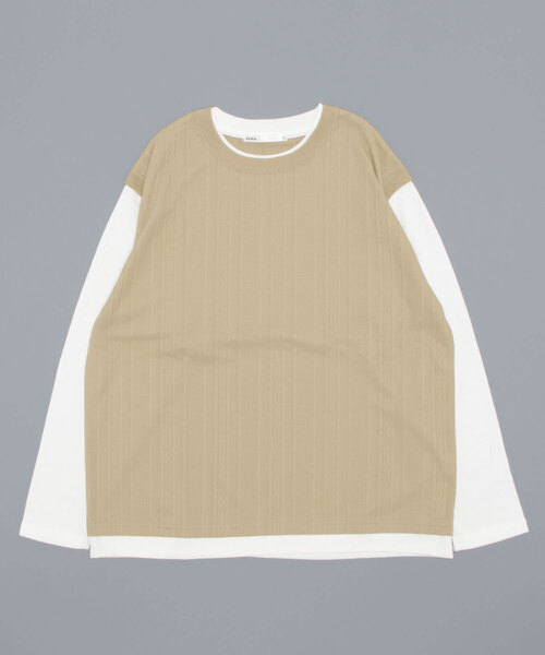 ikka（イッカ）の「フェイクベストロンＴ（Tシャツ/カットソー・メンズ・ネイビー/ワイン/ベージュ/グリーン・S/M/XL/L）」の22枚目の写真