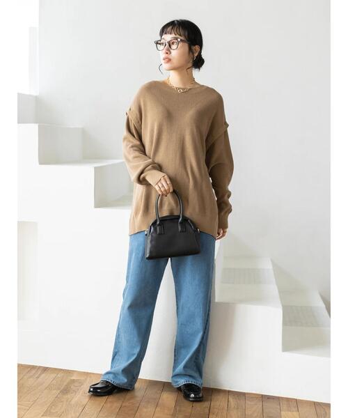 CRAFT STANDARD BOUTIQUE(クラフトスタンダードブティック)の「2WAY片畦ニットプルオーバー *(ニット/セーター・レディース・オレンジ/ベージュ/ブラック・FREE)」の15枚目の写真