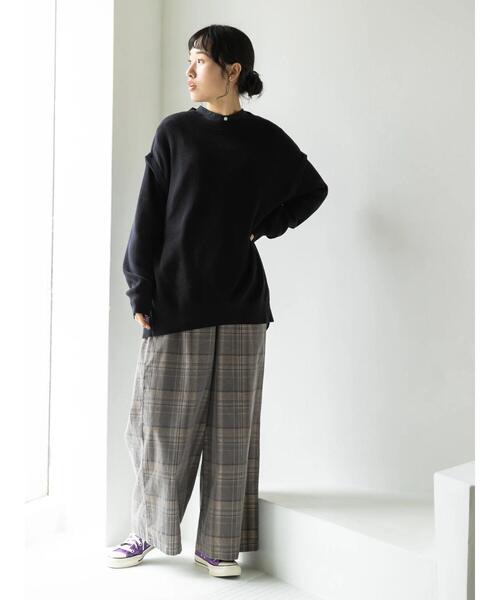 CRAFT STANDARD BOUTIQUE(クラフトスタンダードブティック)の「2WAY片畦ニットプルオーバー *(ニット/セーター・レディース・オレンジ/ベージュ/ブラック・FREE)」の20枚目の写真