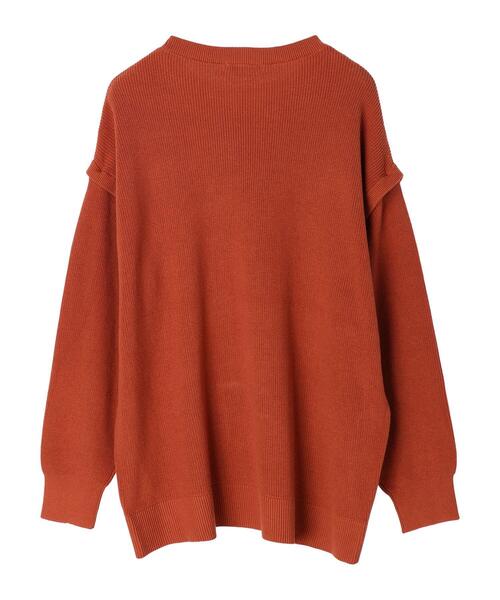 CRAFT STANDARD BOUTIQUE(クラフトスタンダードブティック)の「2WAY片畦ニットプルオーバー *(ニット/セーター・レディース・オレンジ/ベージュ/ブラック・FREE)」の16枚目の写真