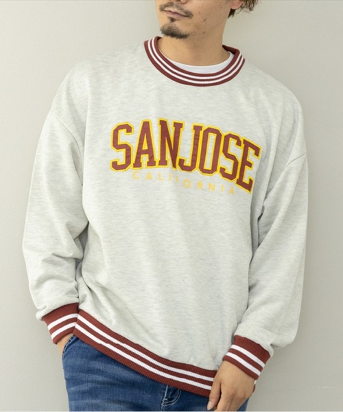 INNOCENT（イノセント）の「『i裏毛ラインリブ使い』ビッグトレーナー(300g)（スウェット・メンズ・グリーン/オートミール/ブラック・LL/L/M）」の2枚目の写真
