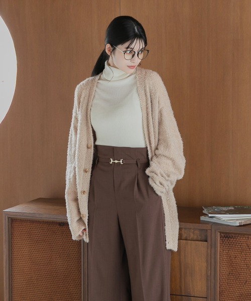 Dita Muaj.（ディータムアージュ）の「【ZOZO限定】Muaj.フェザーヤーン オーバーサイズ ニットカーディガン 長袖（カーディガン/ボレロ・レディース・グレー/ホワイト/ベージュ/ブラック・FREE）」の20枚目の写真