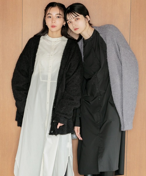 Dita Muaj.（ディータムアージュ）の「【ZOZO限定】Muaj.フェザーヤーン オーバーサイズ ニットカーディガン 長袖（カーディガン/ボレロ・レディース・グレー/ホワイト/ベージュ/ブラック・FREE）」の13枚目の写真