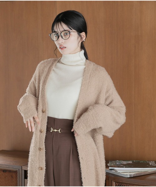 Dita Muaj.（ディータムアージュ）の「【ZOZO限定】Muaj.フェザーヤーン オーバーサイズ ニットカーディガン 長袖（カーディガン/ボレロ・レディース・グレー/ホワイト/ベージュ/ブラック・FREE）」の18枚目の写真