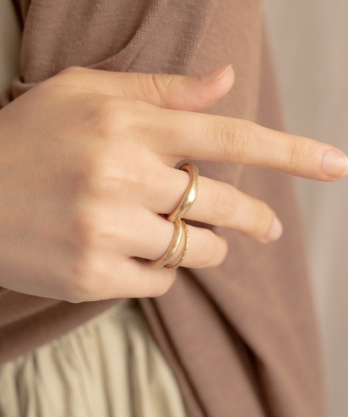 novice(ノーヴィス)の「【novice】Nuance Ring 3 set(リング・レディース・シルバー/ゴールド・FREE)」の2枚目の写真