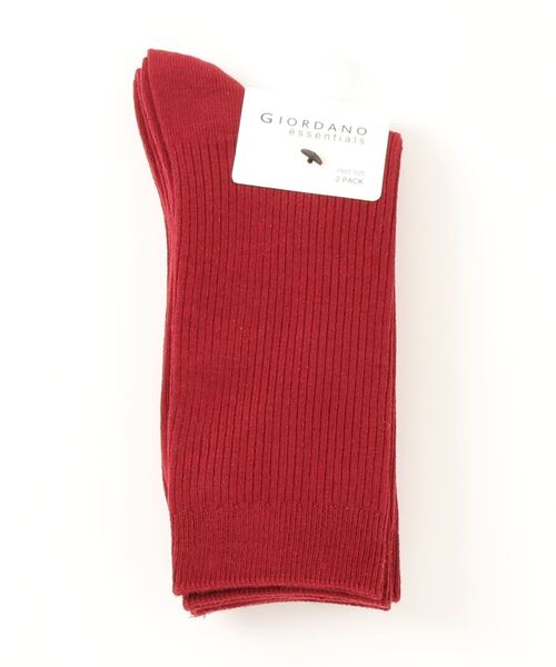 GIORDANO（ジョルダーノ）の「[ GIORDANO ]2パックロングソックス（ソックス/靴下・レディース・ダークベージュ/グリーン/ダークグレー/ホワイト/ブラック/レッド・FREE）」の15枚目の写真