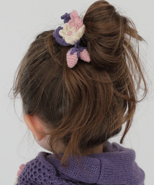 HAKKA KIDS（ハッカキッズ）の「いちごニットモチーフヘアゴム（ヘアゴム・キッズ・レッド/パープル・FREE）」の5枚目の写真