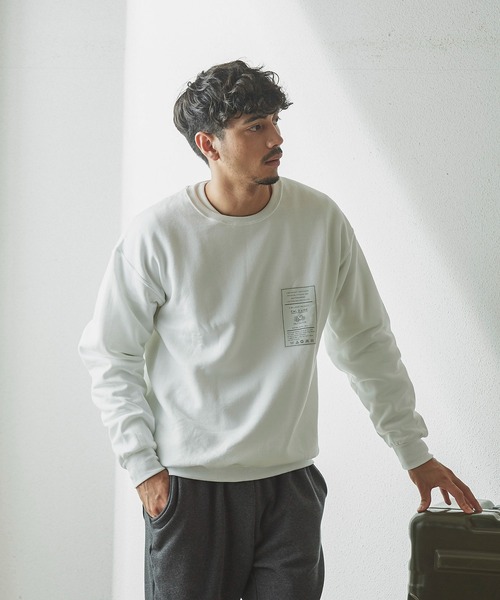 CAL O LINE(キャルオーライン)の「CAL O LINE P.E.スウェットシャツ CFW-220(スウェット・メンズ・グレー/ホワイト/ブラック・L/M)」の2枚目の写真