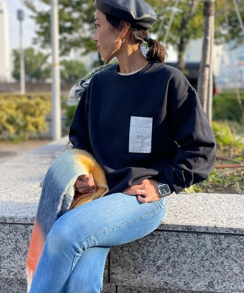 CAL O LINE(キャルオーライン)の「CAL O LINE P.E.スウェットシャツ CFW-220(スウェット・メンズ・グレー/ホワイト/ブラック・L/M)」の21枚目の写真