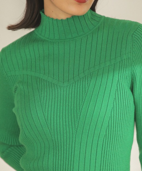 ROSE BUD(ローズバッド)の「リブニットインナー(ニット/セーター・レディース・ホワイト/ブラック/レッド/グリーン・FREE)」の17枚目の写真