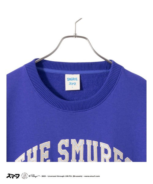 Mac-House(マックハウス)の「Smurf スマーフ リブライントレーナー(スウェット・メンズ・グリーン/グレー/パープル/ブラック・M/L)」の8枚目の写真