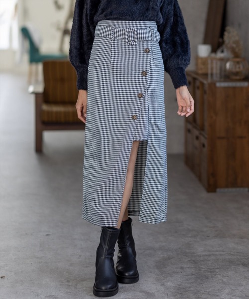 clear（クリア）の「レイヤードラップスカート（スカート・レディース・ブラック/ブラウン/ブルー・S/M）」の2枚目の写真