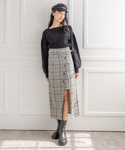 clear（クリア）の「レイヤードラップスカート（スカート・レディース・ブラック/ブラウン/ブルー・S/M）」の12枚目の写真