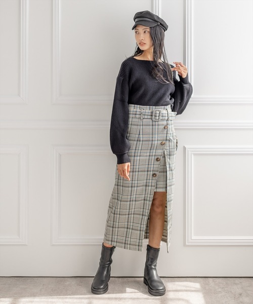 clear（クリア）の「レイヤードラップスカート（スカート・レディース・ブラック/ブラウン/ブルー・S/M）」の14枚目の写真