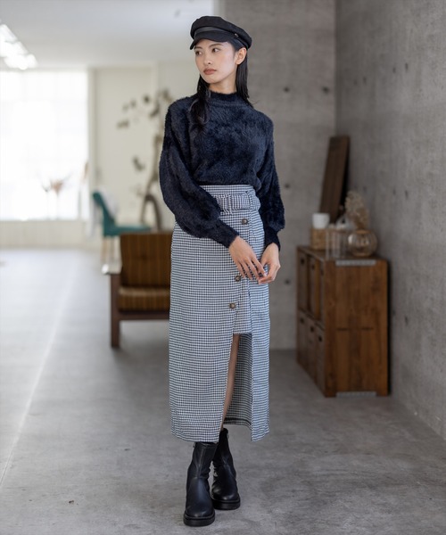 clear（クリア）の「レイヤードラップスカート（スカート・レディース・ブラック/ブラウン/ブルー・S/M）」の21枚目の写真