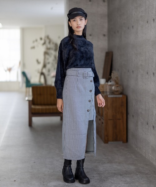 clear（クリア）の「レイヤードラップスカート（スカート・レディース・ブラック/ブラウン/ブルー・S/M）」の22枚目の写真