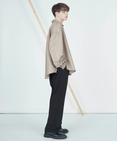JULLIN(ユリン)の「【JULLIN】 side slit button drape shirt / サイドスリットボタンドレープシャツ(シャツ/ブラウス・メンズ・ホワイト/ブラウン系その他/ブラック・S/M/L)」の19枚目の写真