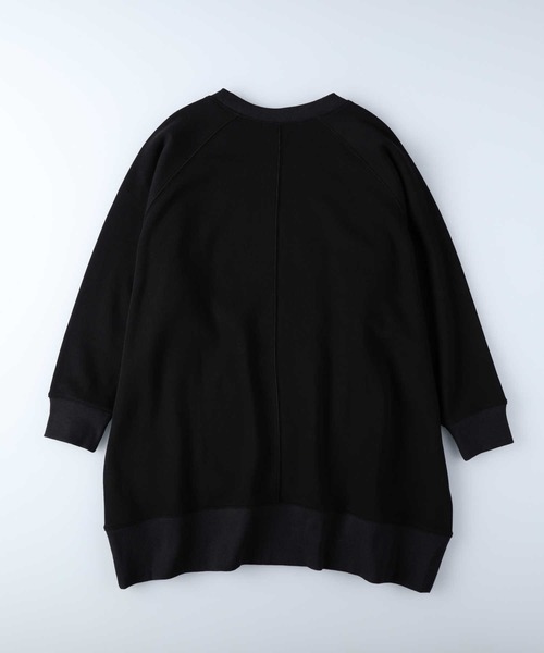 HONEYSUCKLE ROSE（ハニーサックルローズ）の「【HONEYSUCKLE ROSE】MOCOMOCOチュニック（スウェット・レディース・パープル/ホワイト/ブラック・L/M）」の4枚目の写真