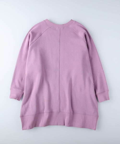 HONEYSUCKLE ROSE（ハニーサックルローズ）の「【HONEYSUCKLE ROSE】MOCOMOCOチュニック（スウェット・レディース・パープル/ホワイト/ブラック・L/M）」の5枚目の写真