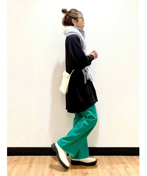 HONEYSUCKLE ROSE（ハニーサックルローズ）の「【HONEYSUCKLE ROSE】MOCOMOCOチュニック（スウェット・レディース・パープル/ホワイト/ブラック・L/M）」の21枚目の写真