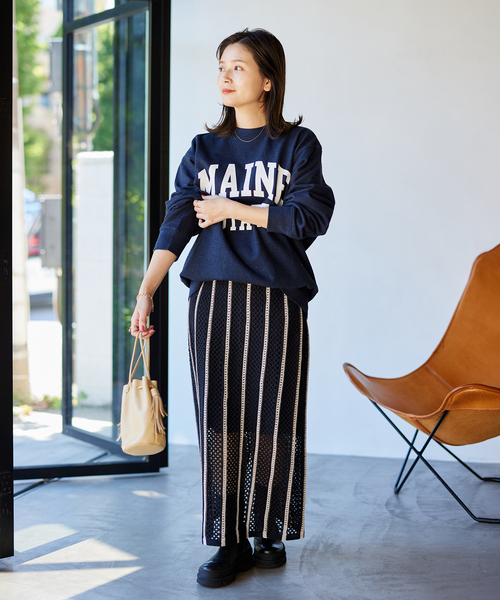 JOURNAL STANDARD（ジャーナルスタンダード）の「GIMACOTTONメッシュスカート（スカート・レディース・ブラック系その他/ベージュ・FREE）」の3枚目の写真