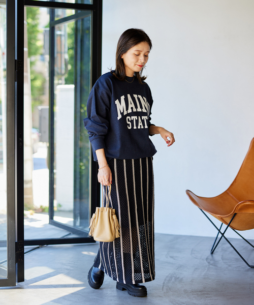 JOURNAL STANDARD（ジャーナルスタンダード）の「GIMACOTTONメッシュスカート（スカート・レディース・ブラック系その他/ベージュ・FREE）」の6枚目の写真