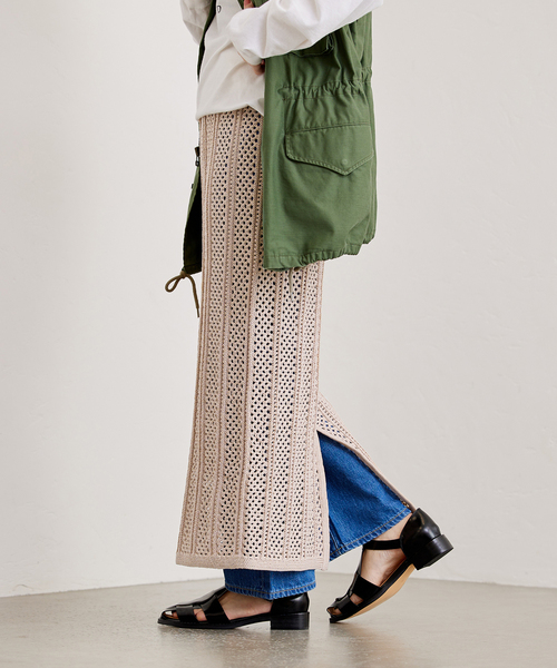 JOURNAL STANDARD（ジャーナルスタンダード）の「GIMACOTTONメッシュスカート（スカート・レディース・ブラック系その他/ベージュ・FREE）」の12枚目の写真