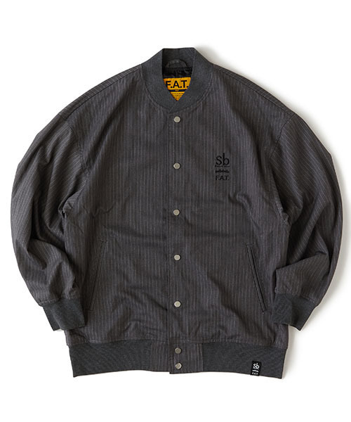 FAT（エフエイティー）の「BALLAWARD（スタジャン・メンズ・グレー/ブラック/ホワイト/ネイビー・TITCH(M)/SKINNY(L)/FAT(XL)/JUMBO(XXL)）」の3枚目の写真