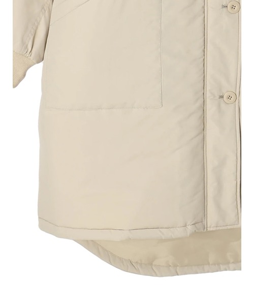 Petit fleur（プチフルール）の「・Petit Fleur ナカワタロングコート（その他アウター・レディース・ブラック/ベージュ・FREE）」の4枚目の写真