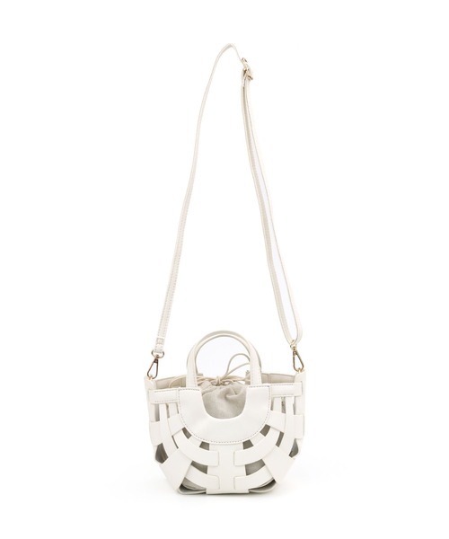 MIAN (ミアン)の「合皮編みミニ2wayトート(ショルダーバッグ・レディース・モカ/グリーン/アイボリー/ブラック・FREE)」の18枚目の写真