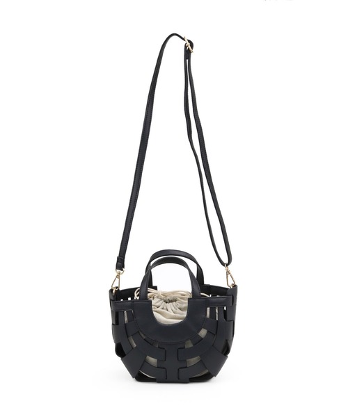 MIAN (ミアン)の「合皮編みミニ2wayトート(ショルダーバッグ・レディース・モカ/グリーン/アイボリー/ブラック・FREE)」の19枚目の写真