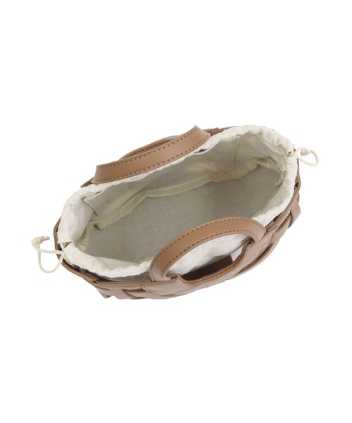 MIAN (ミアン)の「合皮編みミニ2wayトート(ショルダーバッグ・レディース・モカ/グリーン/アイボリー/ブラック・FREE)」の15枚目の写真