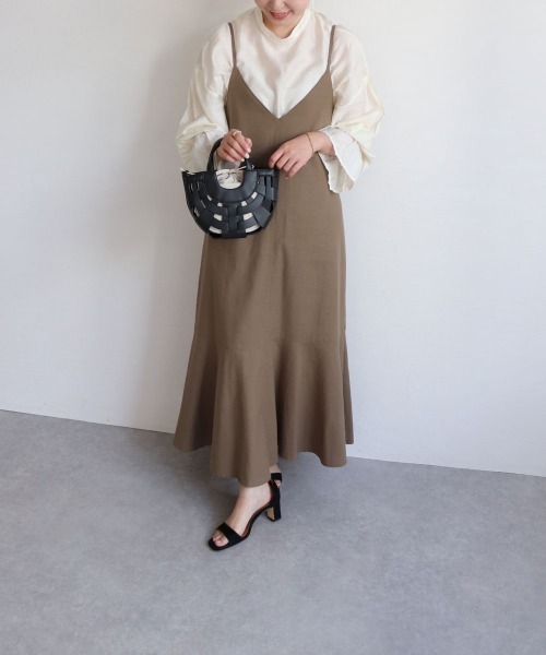 MIAN (ミアン)の「合皮編みミニ2wayトート(ショルダーバッグ・レディース・モカ/グリーン/アイボリー/ブラック・FREE)」の6枚目の写真