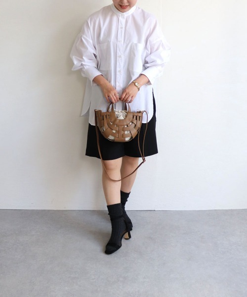 MIAN (ミアン)の「合皮編みミニ2wayトート(ショルダーバッグ・レディース・モカ/グリーン/アイボリー/ブラック・FREE)」の9枚目の写真