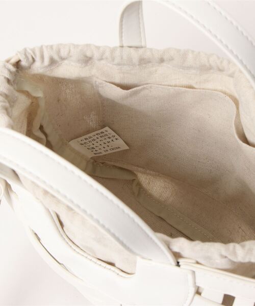 MIAN (ミアン)の「合皮編みミニ2wayトート(ショルダーバッグ・レディース・モカ/グリーン/アイボリー/ブラック・FREE)」の22枚目の写真