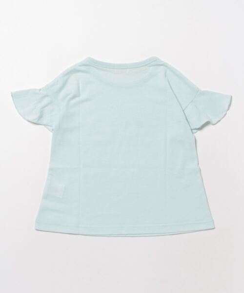trois lapins kp（トロワラパンケーピー）の「袖フリル 天竺半袖Tシャツ(110～130cm)（Tシャツ/カットソー・キッズ・ミント/クリーム・110cm/120cm/130cm）」の16枚目の写真