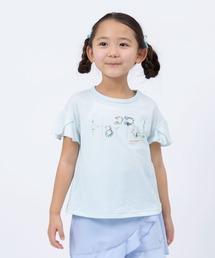 trois lapins kp | 袖フリル TC天竺半袖Tシャツ(110～130)(Tシャツ/カットソー)