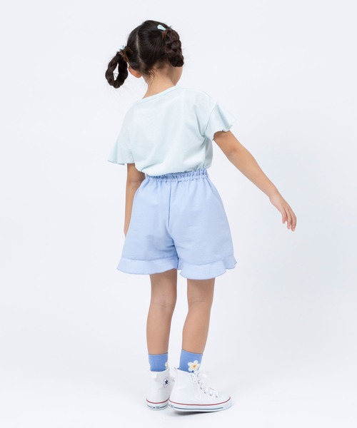 trois lapins kp（トロワラパンケーピー）の「袖フリル 天竺半袖Tシャツ(110～130cm)（Tシャツ/カットソー・キッズ・ミント/クリーム・110cm/120cm/130cm）」の7枚目の写真