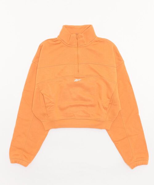 Reebok(リーボック)の「ワークアウト ニット 1/4 ジップ / WOR Knit 1/4 Zip(スウェット・レディース・ブラック/オレンジ・J/L/J/M/J/S/J/O/J/XS/X-LARGE/SMALL/X-SMALL/MEDIUM/LARGE)」の10枚目の写真