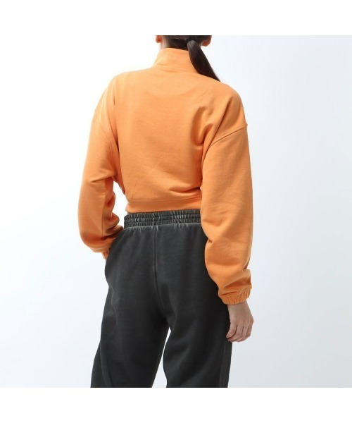 Reebok(リーボック)の「ワークアウト ニット 1/4 ジップ / WOR Knit 1/4 Zip(スウェット・レディース・ブラック/オレンジ・J/L/J/M/J/S/J/O/J/XS/X-LARGE/SMALL/X-SMALL/MEDIUM/LARGE)」の7枚目の写真