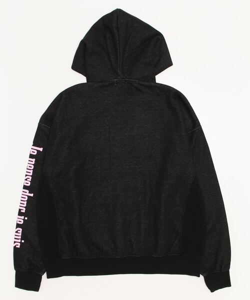 WANNA（ワナ）の「ワナ [WANNA] - パーカー フーディー [METALIC MENTAL HOODIE PIGMENT BLACK]（パーカー・メンズ・ブラック・ONE SIZE）」の3枚目の写真