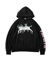 WANNA | ワナ [WANNA] - パーカー フーディー [METALIC MENTAL HOODIE PIGMENT BLACK](パーカー)