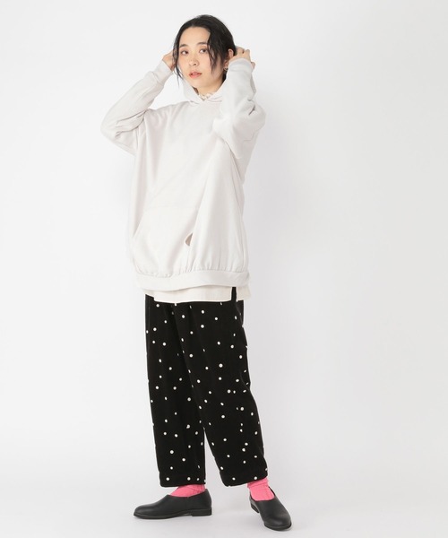 studio CLIP(スタディオクリップ)の「ビッグフーディチュニック(パーカー・レディース・ライトグレー/ベージュ/ブラック/ブルー・FREE)」の5枚目の写真