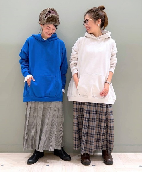 studio CLIP(スタディオクリップ)の「ビッグフーディチュニック(パーカー・レディース・ライトグレー/ベージュ/ブラック/ブルー・FREE)」の20枚目の写真